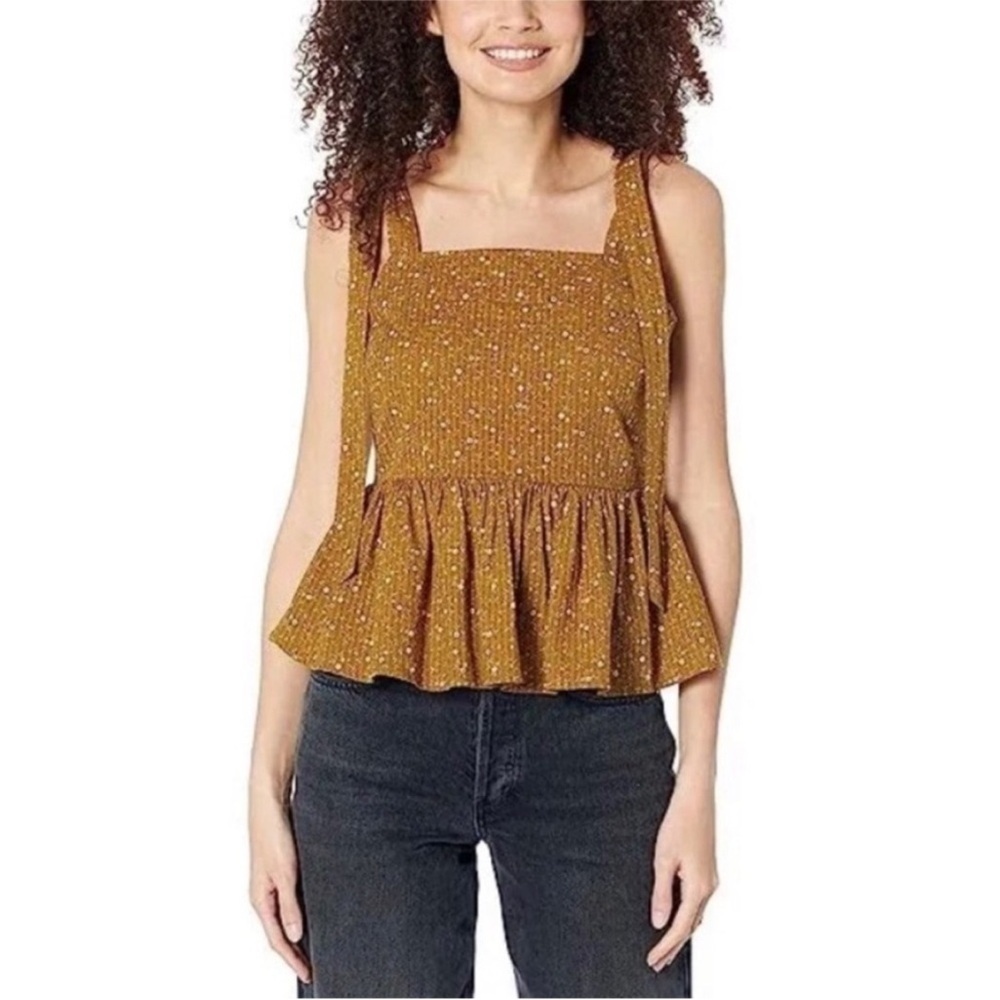 Madewell Rosalie Tie Strap Top in Daisy Stitch